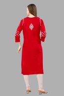 Women’s Lakhnavi Chikankari Kurti | Ethnic Embroidered Cotton Kurti for Women | Stylish Casual & Festive Wear Kurti