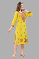Women’s Lakhnavi Chikankari Kurti | Ethnic Embroidered Cotton Kurti for Women | Stylish Casual & Festive Wear Kurti
