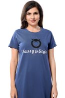 Women's Solid Printed Casual Relaxed Cotton Knee Length Regular Fit Nighty | Cotton Short Nighty for Girls & Ladies