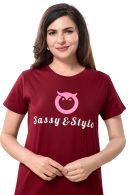 Women's Solid Printed Casual Relaxed Cotton Knee Length Regular Fit Nighty | Cotton Short Nighty for Girls & Ladies