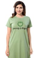 Women's Solid Printed Casual Relaxed Cotton Knee Length Regular Fit Nighty | Cotton Short Nighty for Girls & Ladies